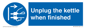 Unplug the kettle when finished